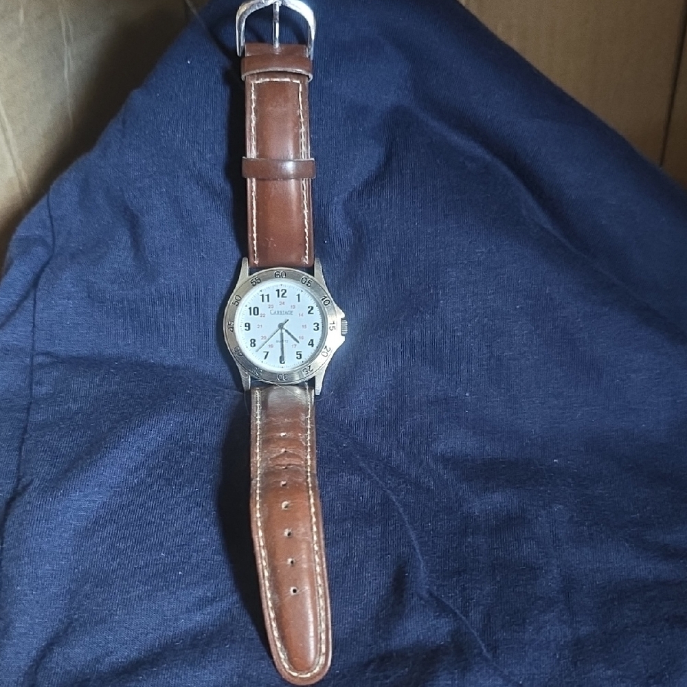 Timeless Brown Leather Men's Watch